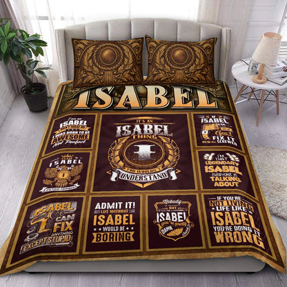 ISABEL Limited Edition Personalized Bedding Set 13K1-BS3