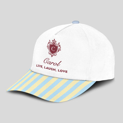 Live Laugh Love Blue And Yellow Luxury Cap CAROL 13K1 C121PF