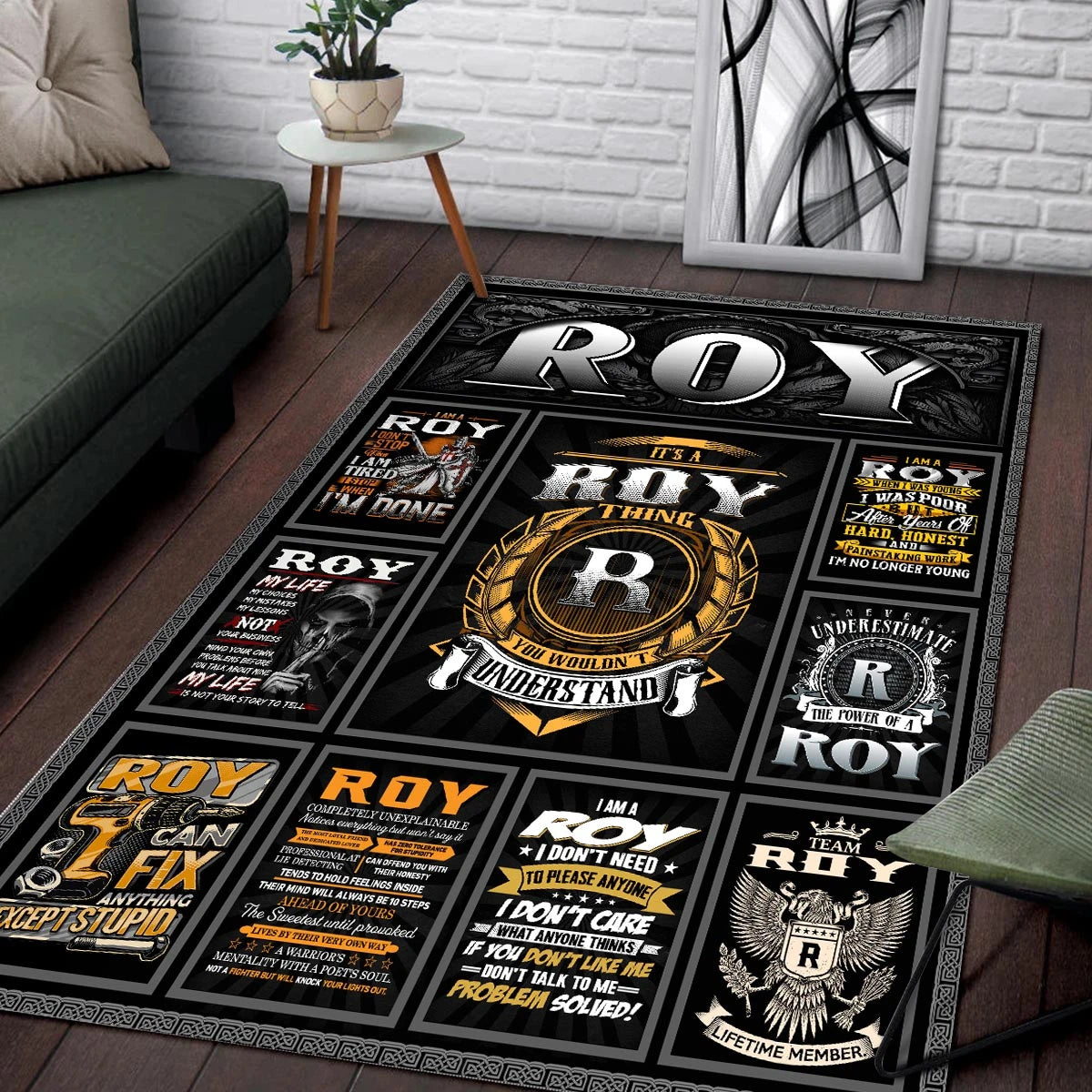 ROY Personalized Sponge Floor Mat – Custom Printed Home Decor 13K1-AR2