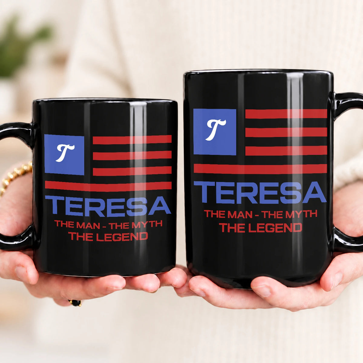 The Man The Myth The Legend American Flag Mug TERESA 13K1 MG18