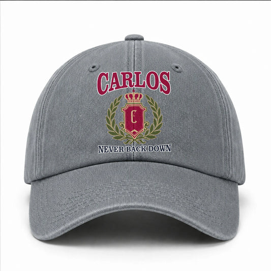 Your Name Never Back Down Royal Washed Cap CARLOS 13K1 C77PF