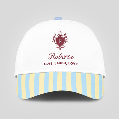 Live Laugh Love Blue And Yellow Luxury Cap ROBERTS 13K1 C121PF