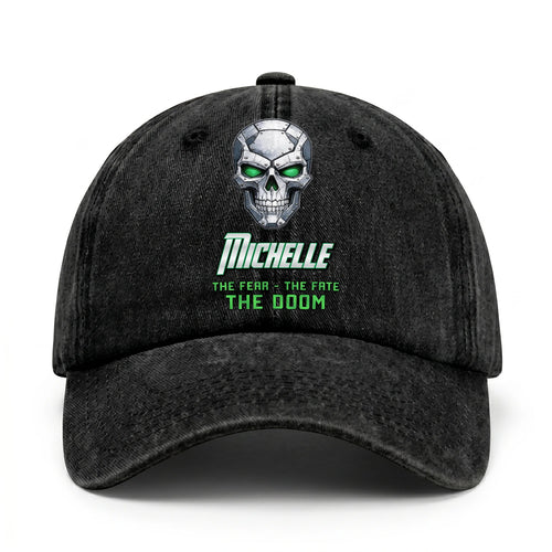 The Fear The Fate The Doom Skull Washed Cap MICHELLE 13K1 C99PF