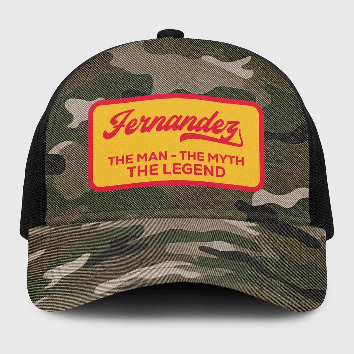 The Man The Myth The Legend Camo Vintage Mesh Cap FERNANDEZ 13K1 C191PF
