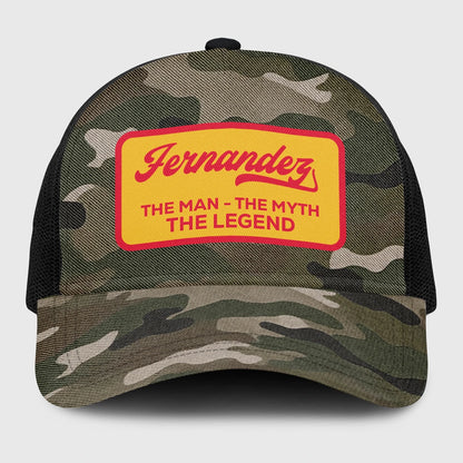 The Man The Myth The Legend Camo Vintage Mesh Cap FERNANDEZ 13K1 C191PF