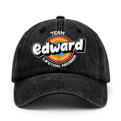 Team Your Name Lifetime Member Logo Cap EDWARD 13K1 C66PF