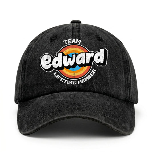 Team Your Name Lifetime Member Logo Cap EDWARD 13K1 C66PF