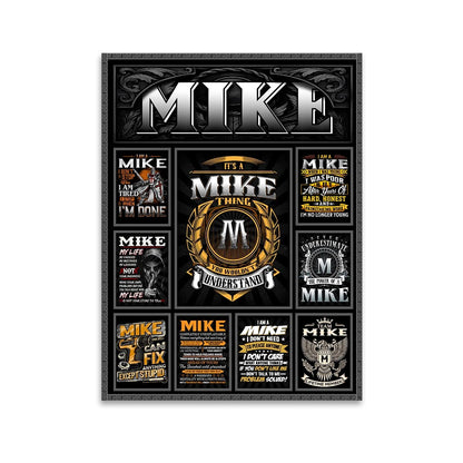 MIKE Personalized Sponge Floor Mat – Custom Printed Home Decor 13K1-AR2