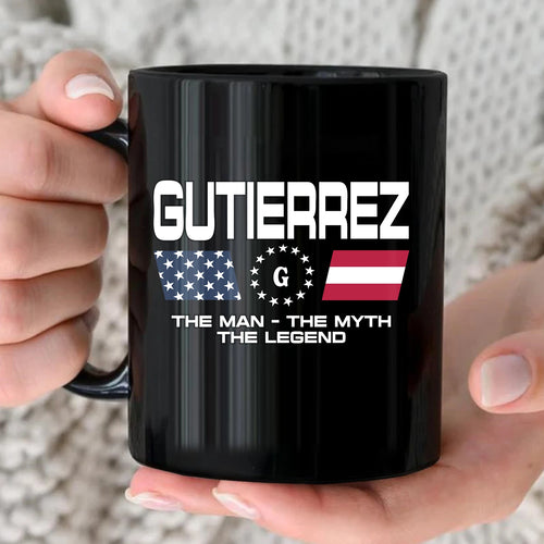 The Man The Myth The Legend Us Flag Mug GUTIERREZ 13K1 MG23