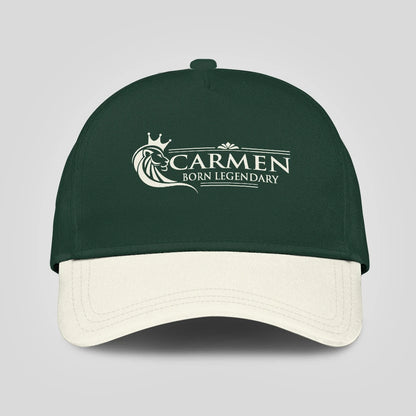Born Legendary Lion Logo Sage Green And Beige Cap CARMEN 13K1 C182PF
