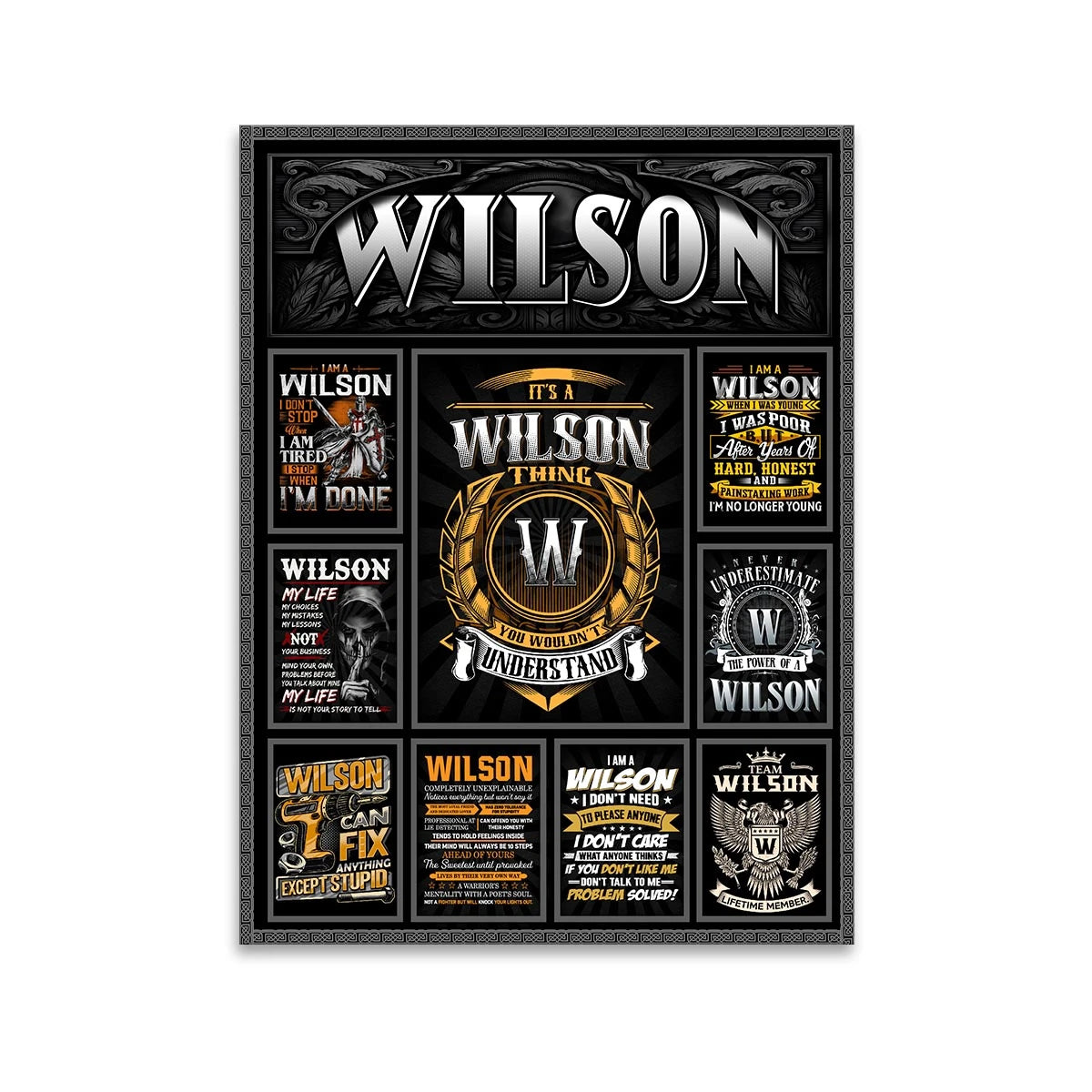 WILSON Personalized Sponge Floor Mat – Custom Printed Home Decor 13K1-AR2