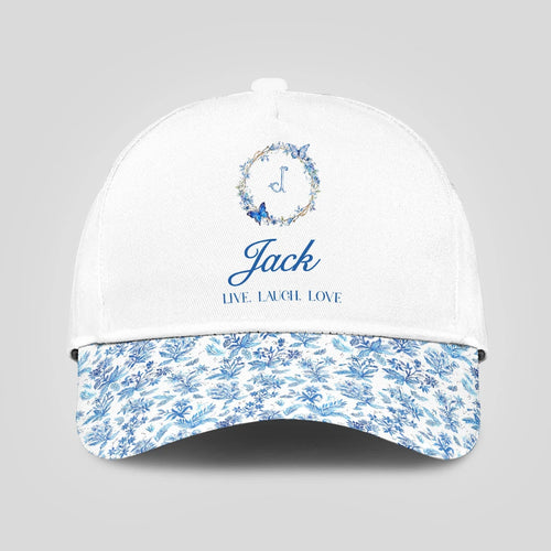 Live Laugh Love Blue Flowers Cap JACK 13K1 C50PF
