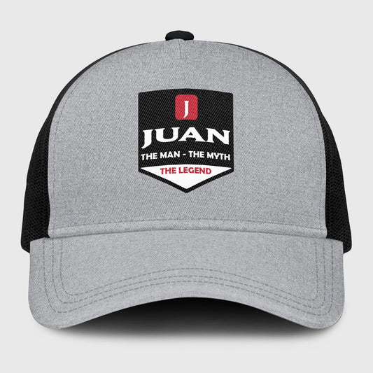 The Man The Myth The Legend Gray Mesh Cap JUAN 13K1 C189PF