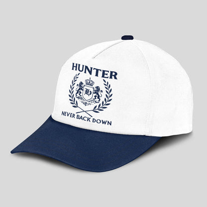 Never Back Down Blue And White Cap HUNTER 13K1 C59PF
