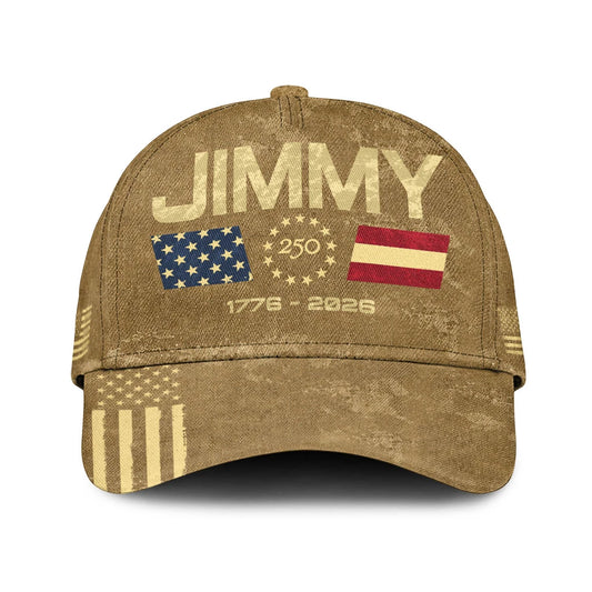 JIMMY 13K1-C14PF 250th Anniversary Patriotic Baseball Cap 1776–2026