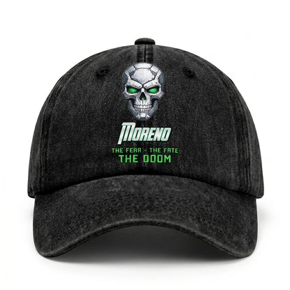 The Fear The Fate The Doom Skull Washed Cap MORENO 13K1 C99PF