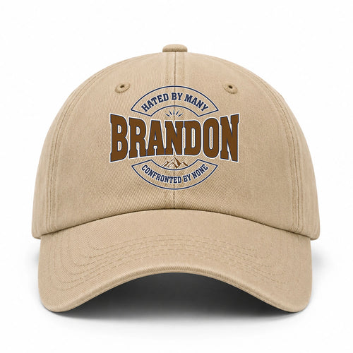 Hated By Many Confronted By None Washed Cap BRANDON 13K1 C36PF