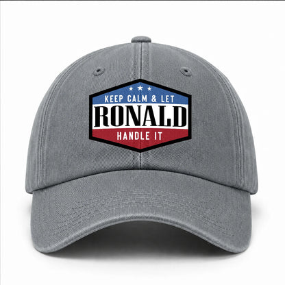 Keep Calm & Let Your Name Handle It Washed Cap RONALD 13K1 C87PF