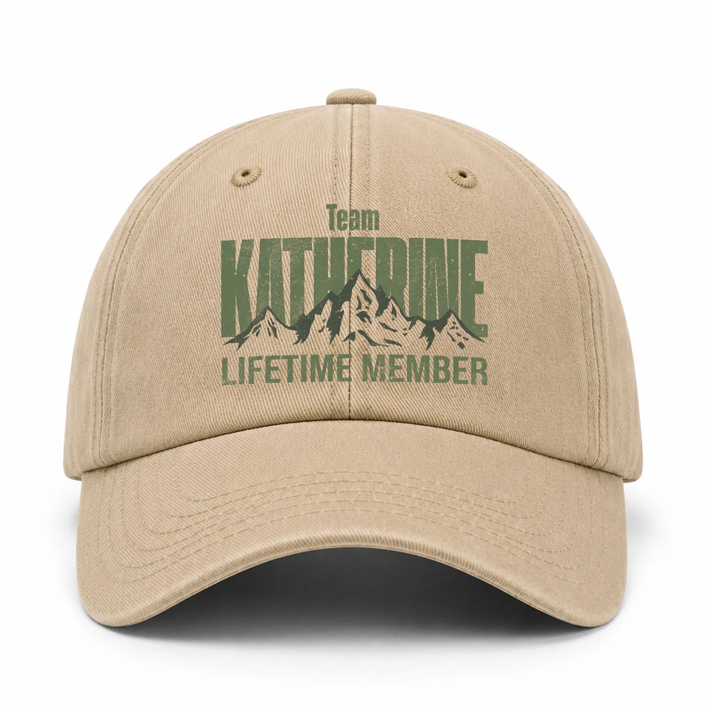 Team Your Name Lifetime Member Mountain Cap KATHERINE 13K1 C58PF