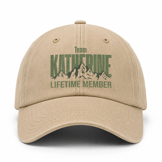 Team Your Name Lifetime Member Mountain Cap KATHERINE 13K1 C58PF