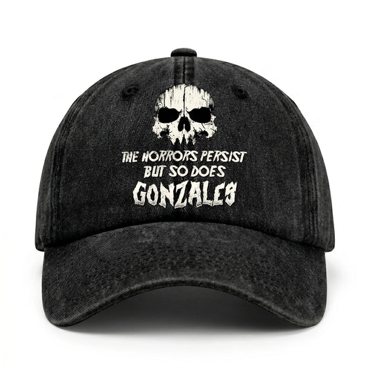 The Horrors Persist But So Does Your Name Cool Skull Washed Cap GONZALES 13K1 C134PF
