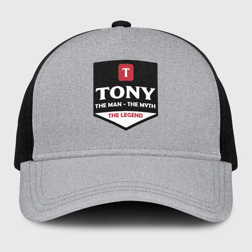 The Man The Myth The Legend Gray Mesh Cap TONY 13K1 C189PF