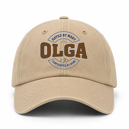 Hated By Many Confronted By None Washed Cap OLGA 13K1 C36PF