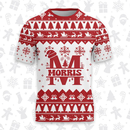 MORRIS Personalized Christmas T-Shirt Pajama Set - Holiday Gift Outfit 13K1-CR2