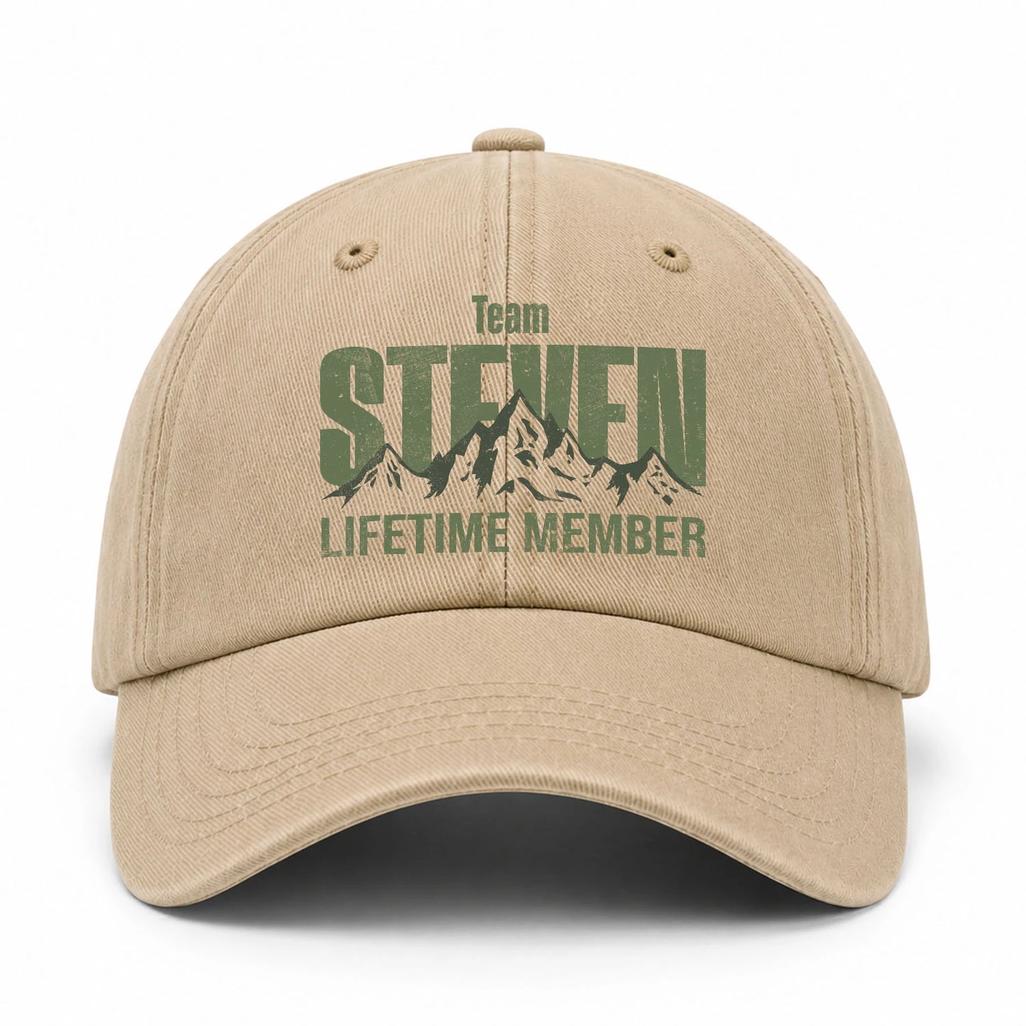 Team Your Name Lifetime Member Mountain Cap STEVEN 13K1 C58PF