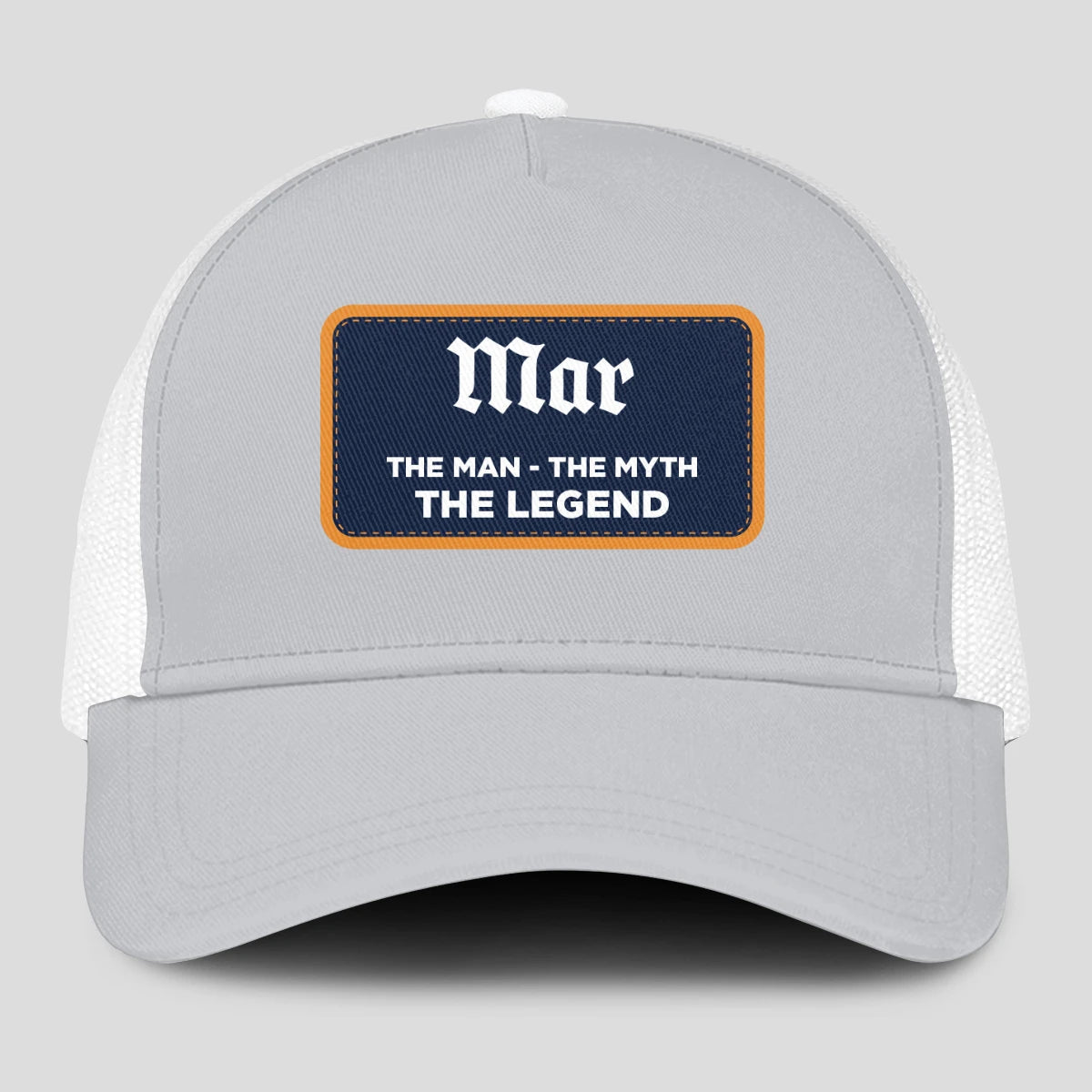 The Man The Myth The Legend Gray Mesh Cap MAR 13K1 C204PF