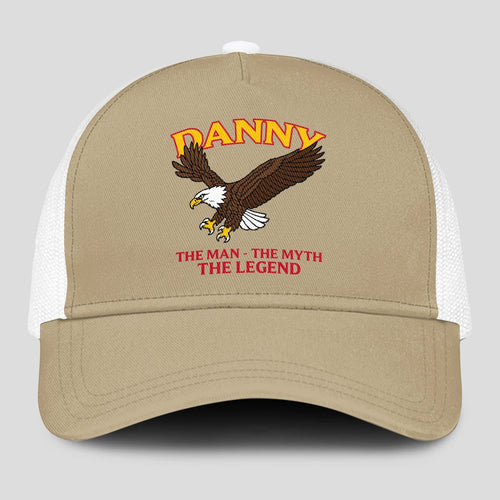 The Man The Myth The Legend Eagle Khaki Mesh Cap DANNY 13K1 C210PF