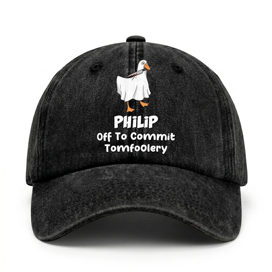 Off To Commit Tomfoolery Funny Goose Washed Cap PHILIP 13K1 C131PF