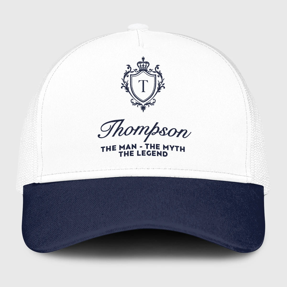 The Man The Myth The Legend Blue And White Baseball Mesh Cap THOMPSON 13K1 C186PF
