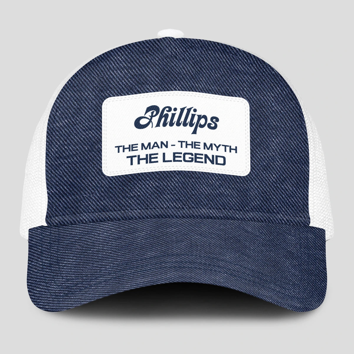 The Man The Myth The Legend Blue Denim Mesh Cap PHILLIPS 13K1 C194PF
