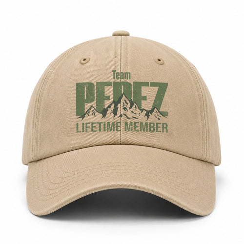 Team Your Name Lifetime Member Mountain Cap PEREZ 13K1 C58PF