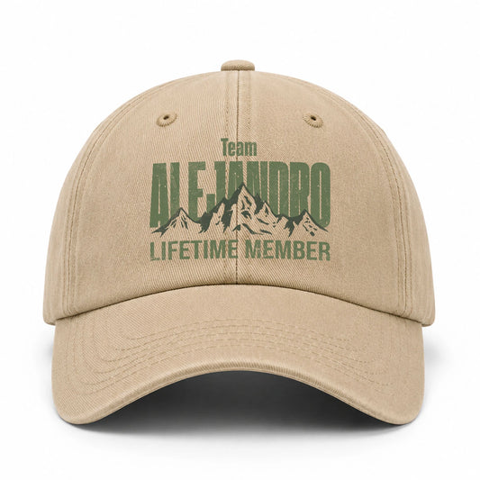 Team Your Name Lifetime Member Mountain Cap ALEJANDRO 13K1 C58PF