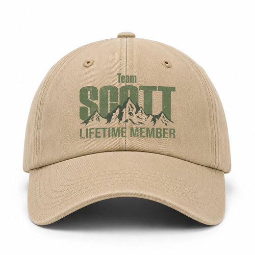 Team Your Name Lifetime Member Mountain Cap SCOTT 13K1 C58PF