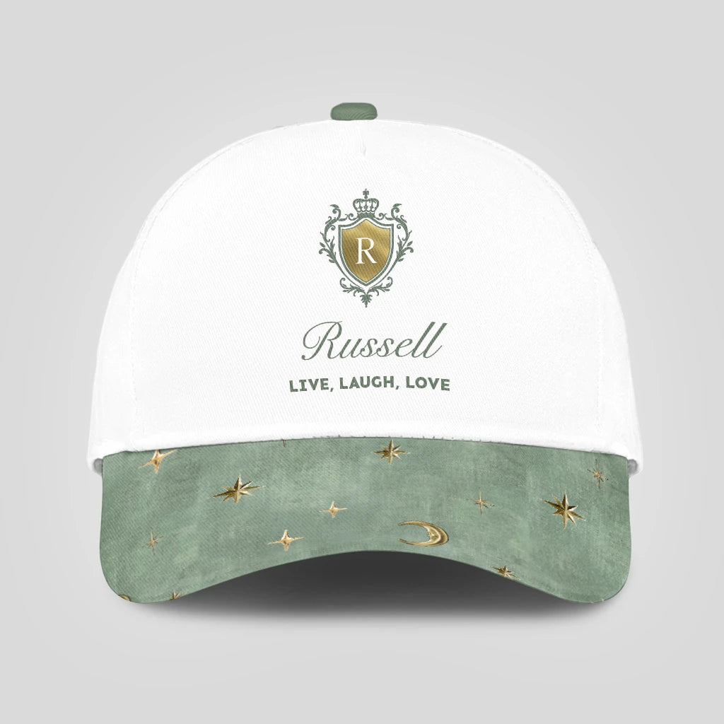 Live Laugh Love Stars And Moon Green Cap RUSSELL 13K1 C124PF