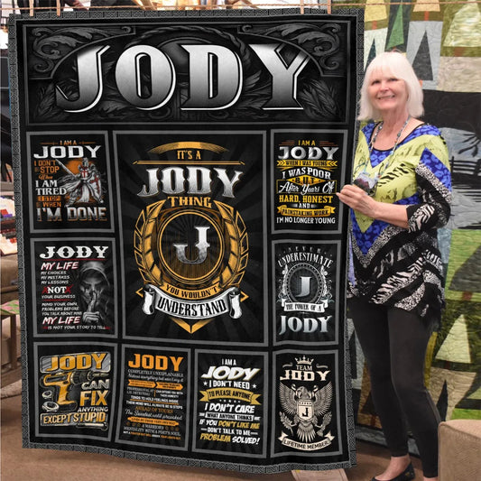 JODY Personalized Blanket | Custom Name Cozy Throw Gift 13K3-BK2