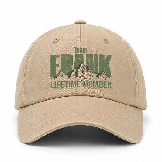 Team Your Name Lifetime Member Mountain Cap FRANK 13K1 C58PF