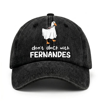 Don't Duck With Your Name Funny Washed Cap FERNANDES 13K1 C129PF