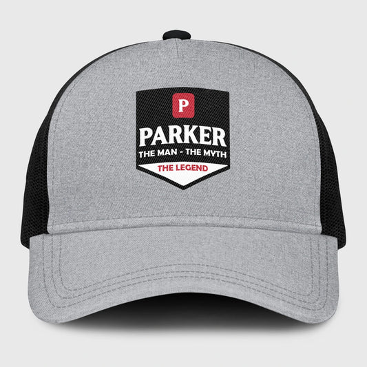 The Man The Myth The Legend Gray Mesh Cap PARKER 13K1 C189PF