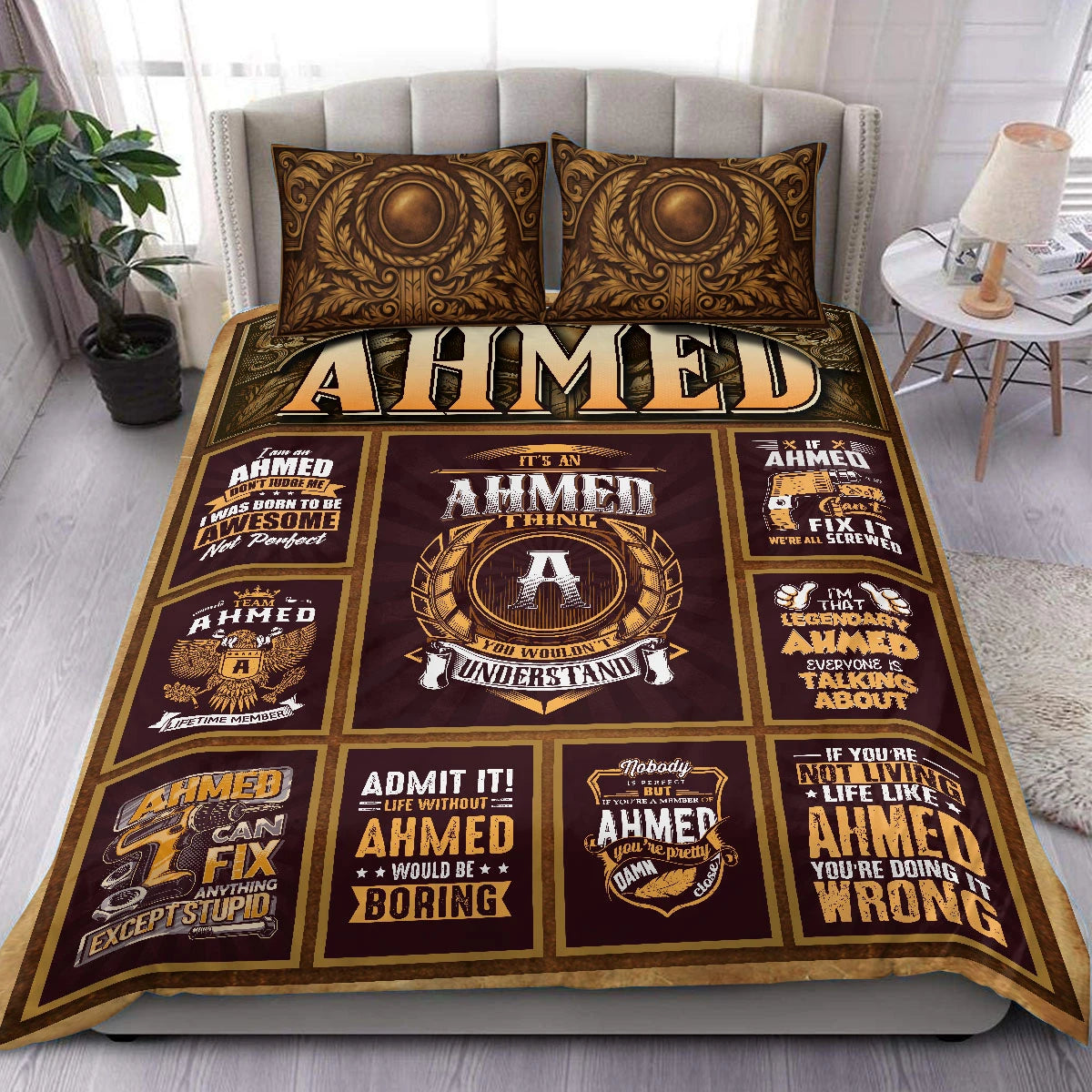 AHMED Limited Edition Personalized Bedding Set 13K1-BS3
