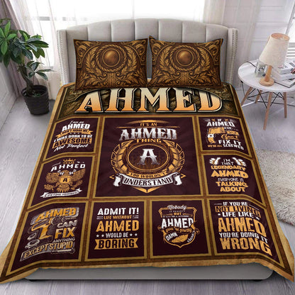 AHMED Limited Edition Personalized Bedding Set 13K1-BS3