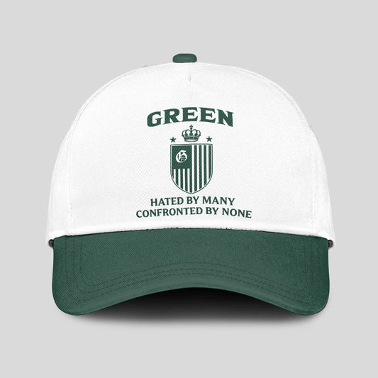 Hated By Many Confronted By None Luxury Logo Cap GREEN 13K1 C41PF
