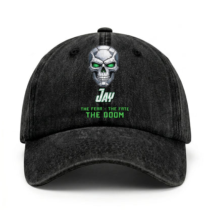 The Fear The Fate The Doom Skull Washed Cap JAY 13K1 C99PF