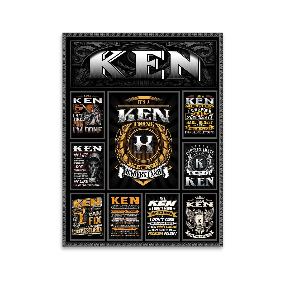 KEN Personalized Sponge Floor Mat – Custom Printed Home Decor 13K1-AR2
