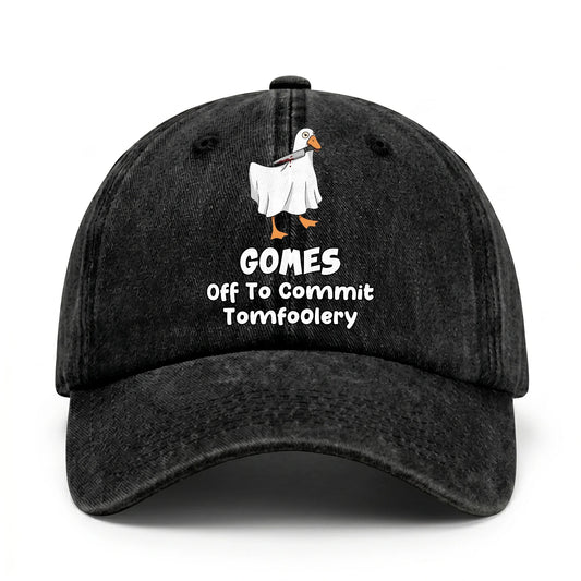 Off To Commit Tomfoolery Funny Goose Washed Cap GOMES 13K1 C131PF