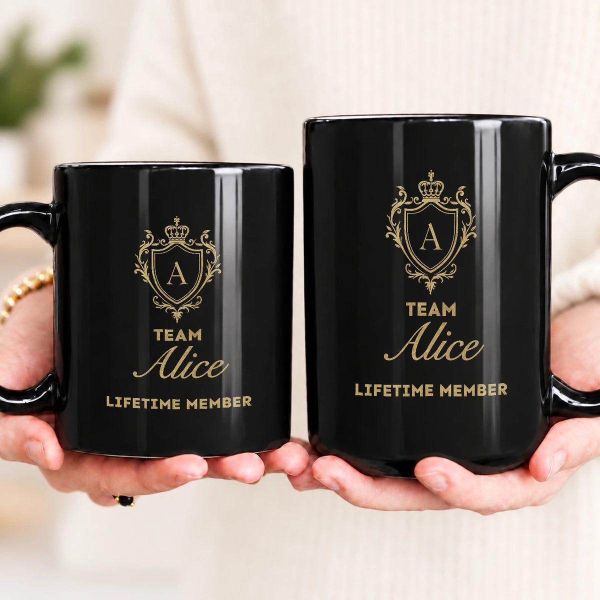 Team Your Name Lifetime Member Golden Crest Mug ALICE 13K1 MG31