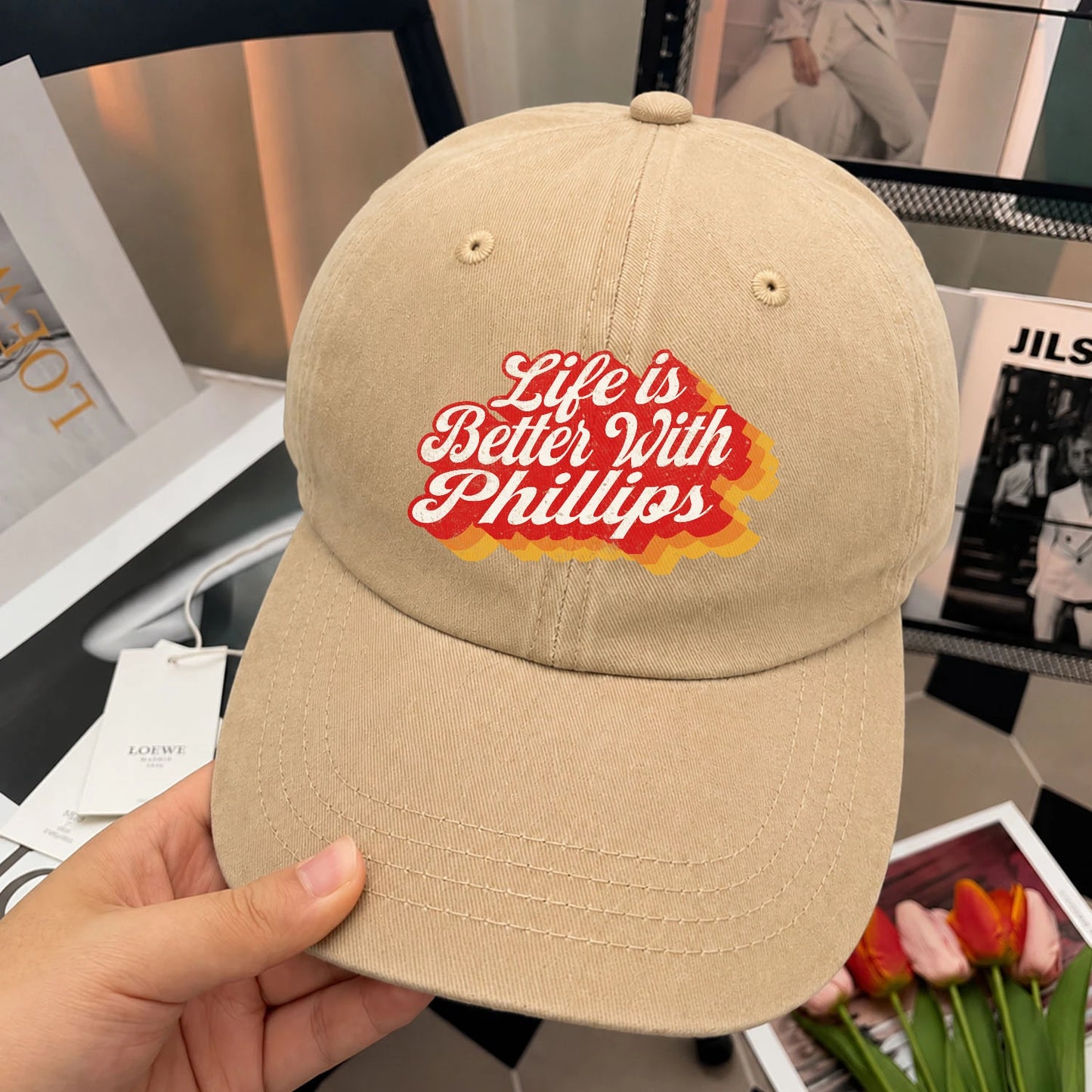 Life Is Better With Your Name Vintage Washed Cap PHILLIPS 13K1 C67PF